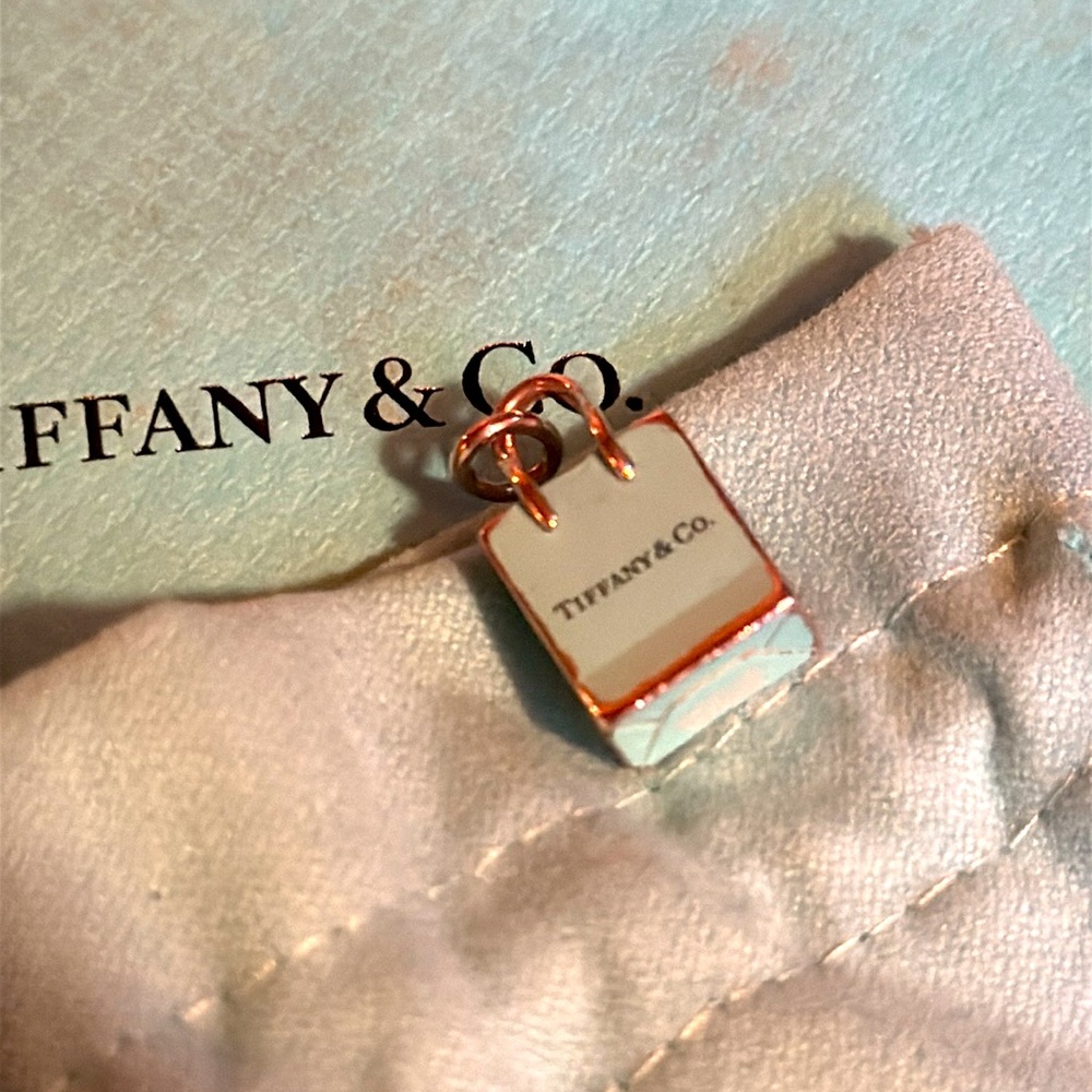 Tiffany & Co. Bag charm with Turquoise Drawstring Pouch & bag